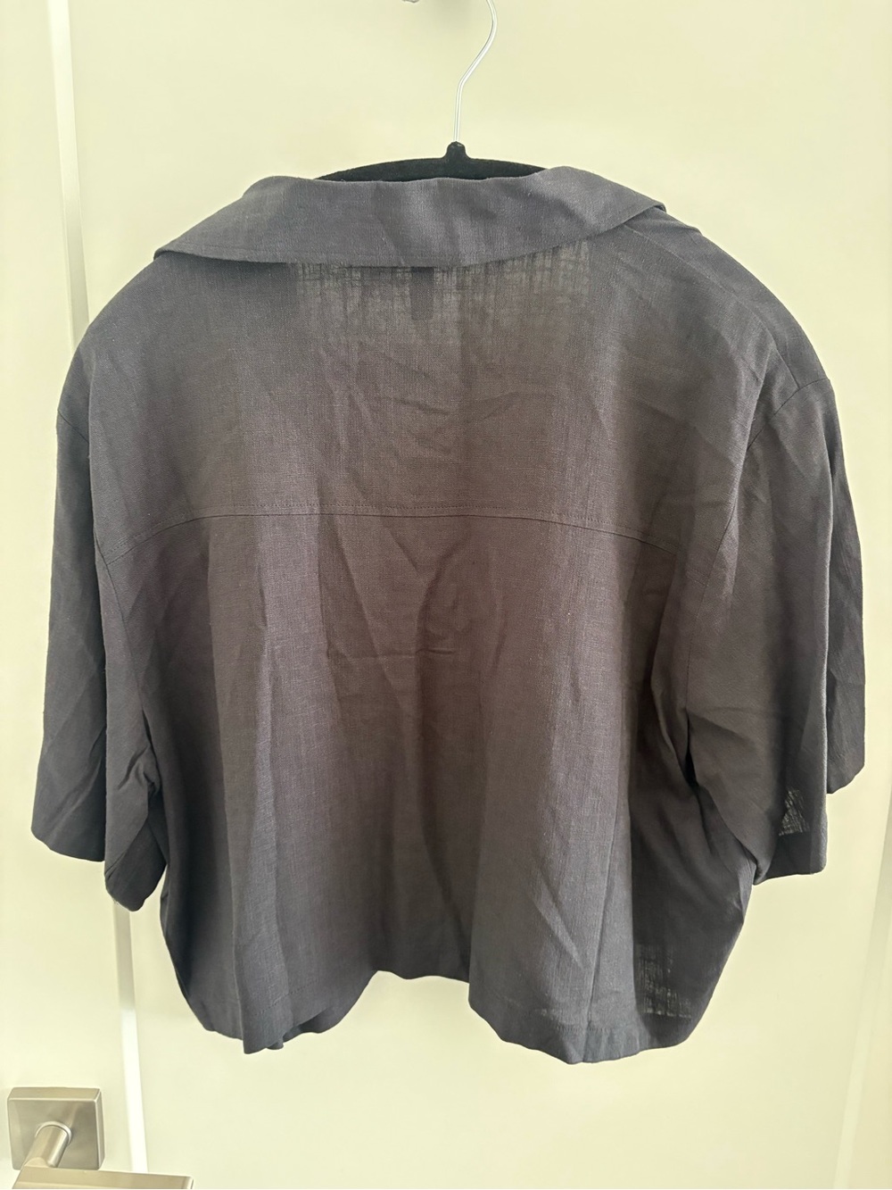 H&M CROPPED UTILITY BUTTON UP TOP - Picture 6 of 7
